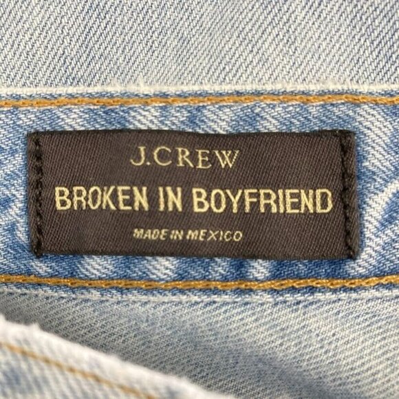 J. Crew Boyfriend Straight Leg Jeans Distressed Preppy Classic Comfort School 10 - Picture 10 of 12